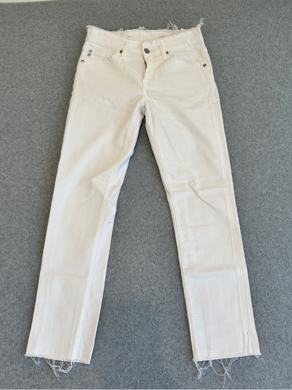 NWOT Ag Adriano Goldschmied The Ex Boyfriend Slouchy Slim White Jeans